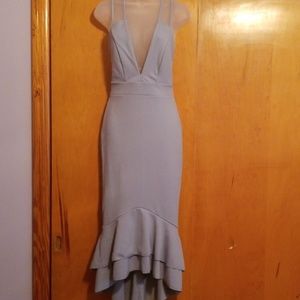 Boohoo blue maxi dress